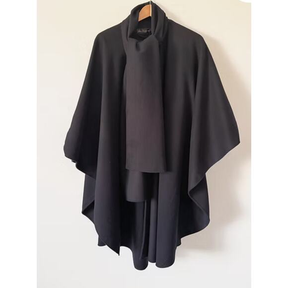 Vintage Mac Taggart Cashmere & Wool Scarf Cape Dark Green Warm Soft And Gorgeous - Picture 3 of 12